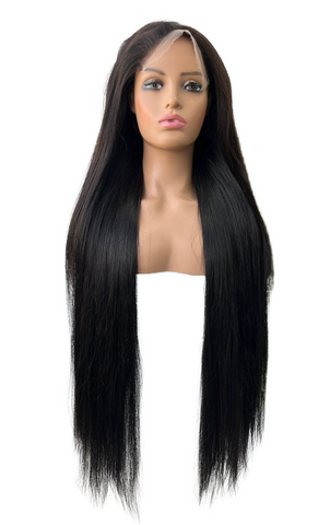 Luxe Virgin Straight Transparent Lace Frontal Wig